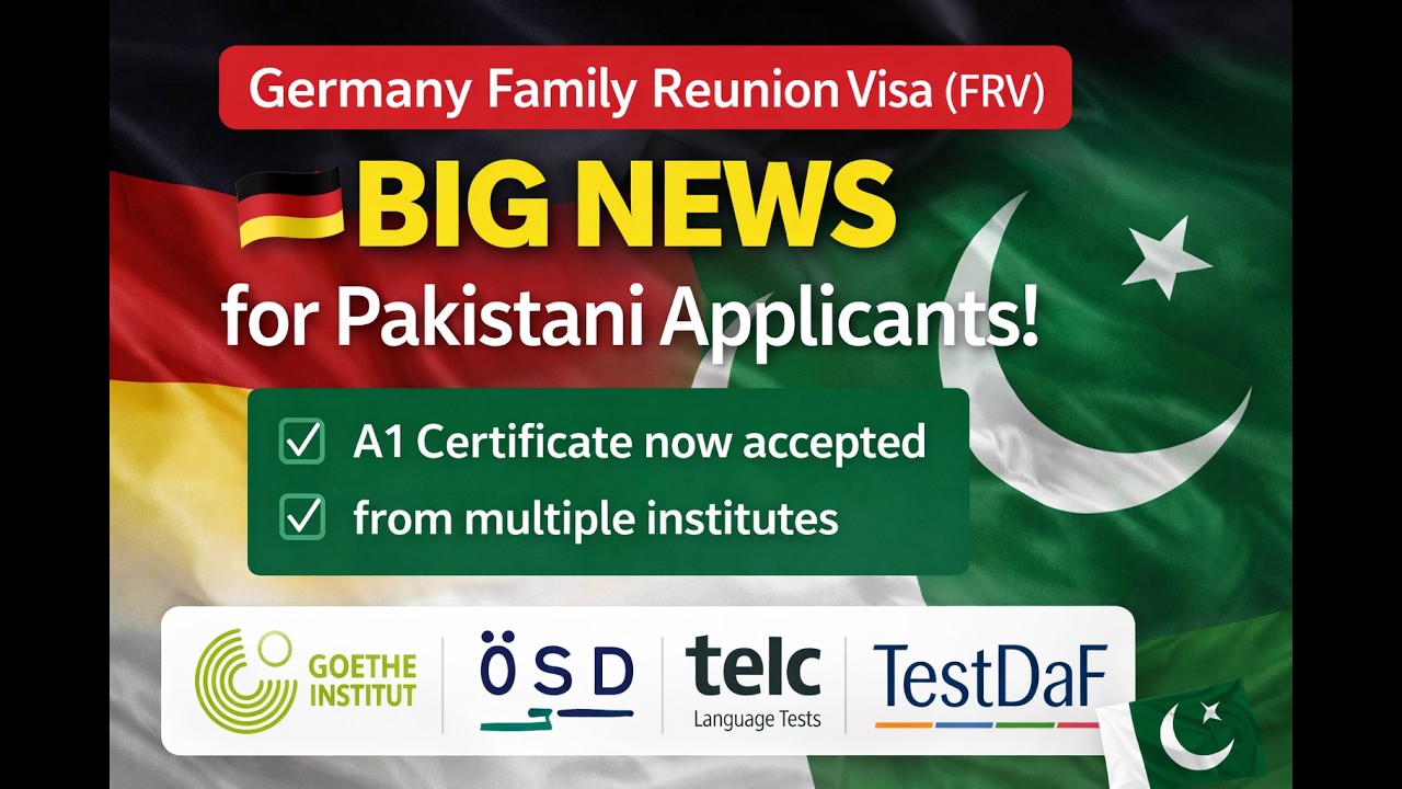 Germany Family Reunion Visa Update 2026 | A1 German Certificate Not Only Goethe