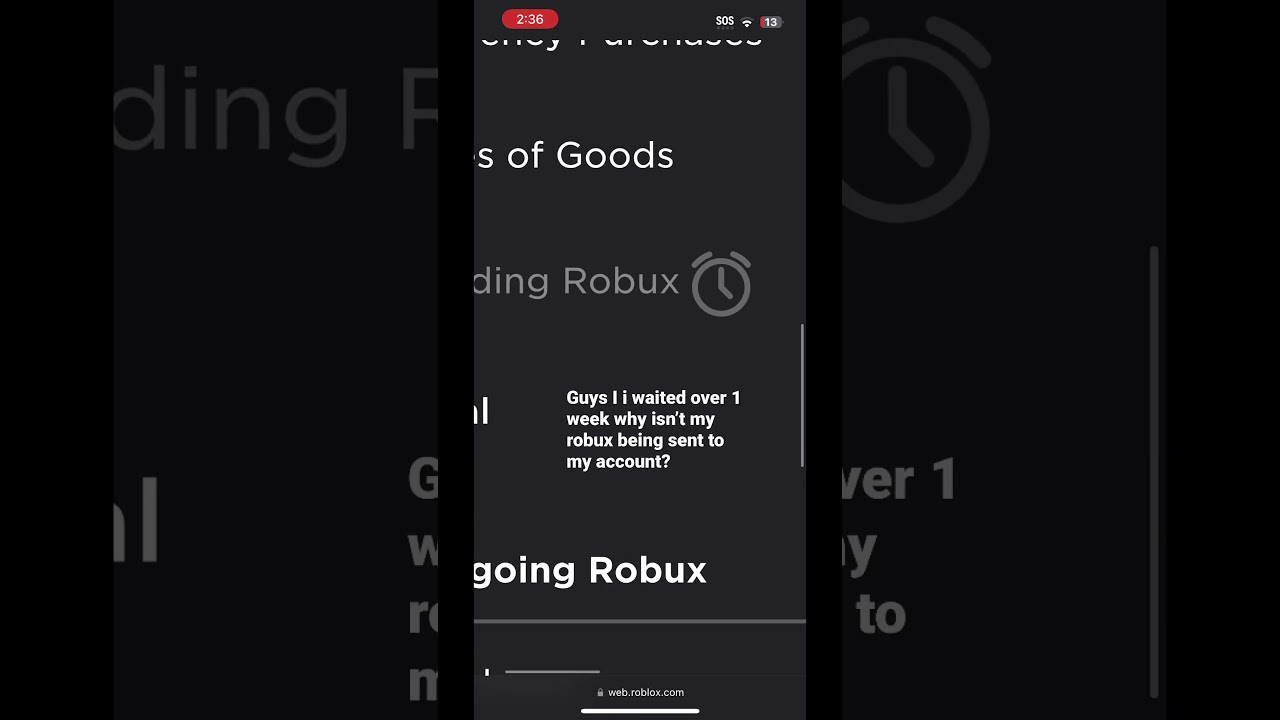 I have pending robux why isn&rsquo;t it being sent to my account?