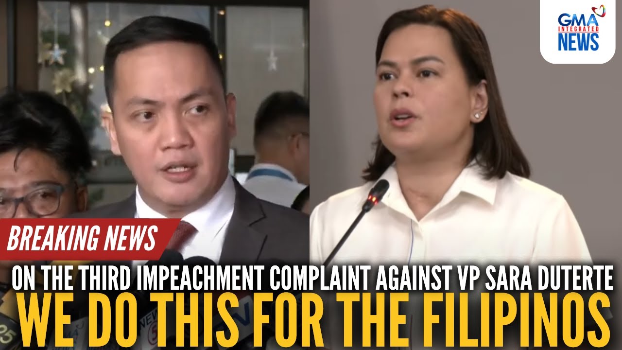 Third impeachment complaint filed against VP Sara Duterte | GMA Integrated News