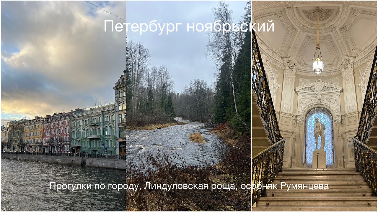 Петербург ноябрьский: прогулки по городу, особняк Румянцева и Линдуловская роща