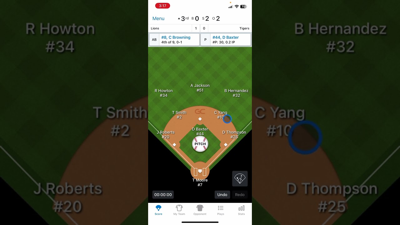 GameChanger - tips for managing pitch counts