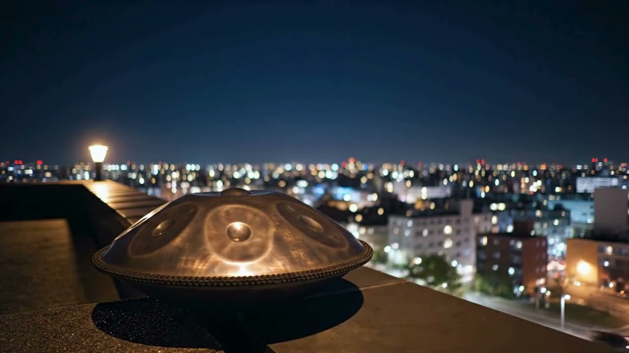 Midnight Rooftop Handpan 🌃 | Calm Urban Lo-Fi for Focus & Reflection (432 Hz Underlay)