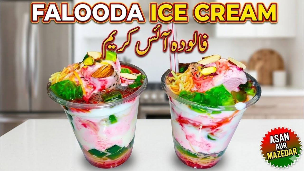 Glass Faloda Ice Cream Recipe In 10 minutes Ready At Home | Faloda Ice Cream by Your Perfect Plate