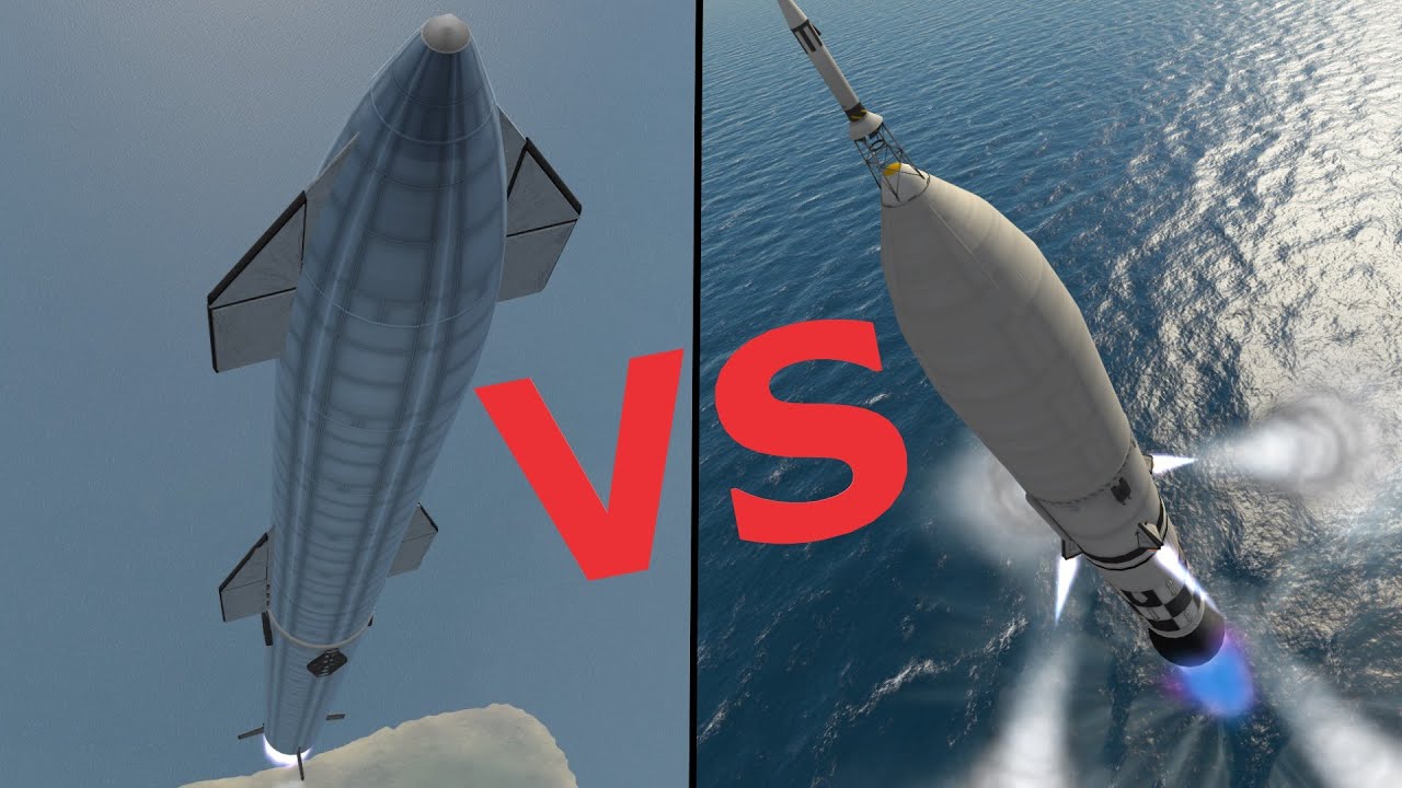 KSP: Starship Vs Sea Dragon | A Race To The Mun | stock 1.11 |