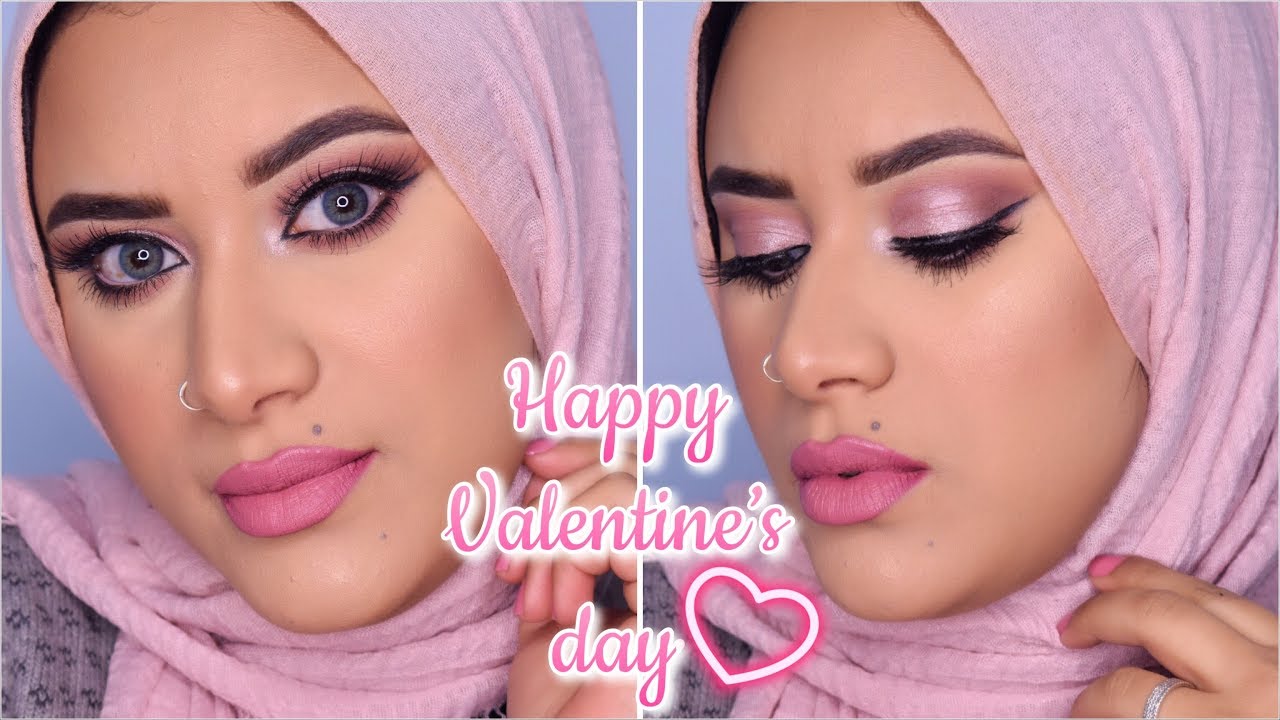 مكياج عيد الحب 2019 | valentines makeup | pink soft glam