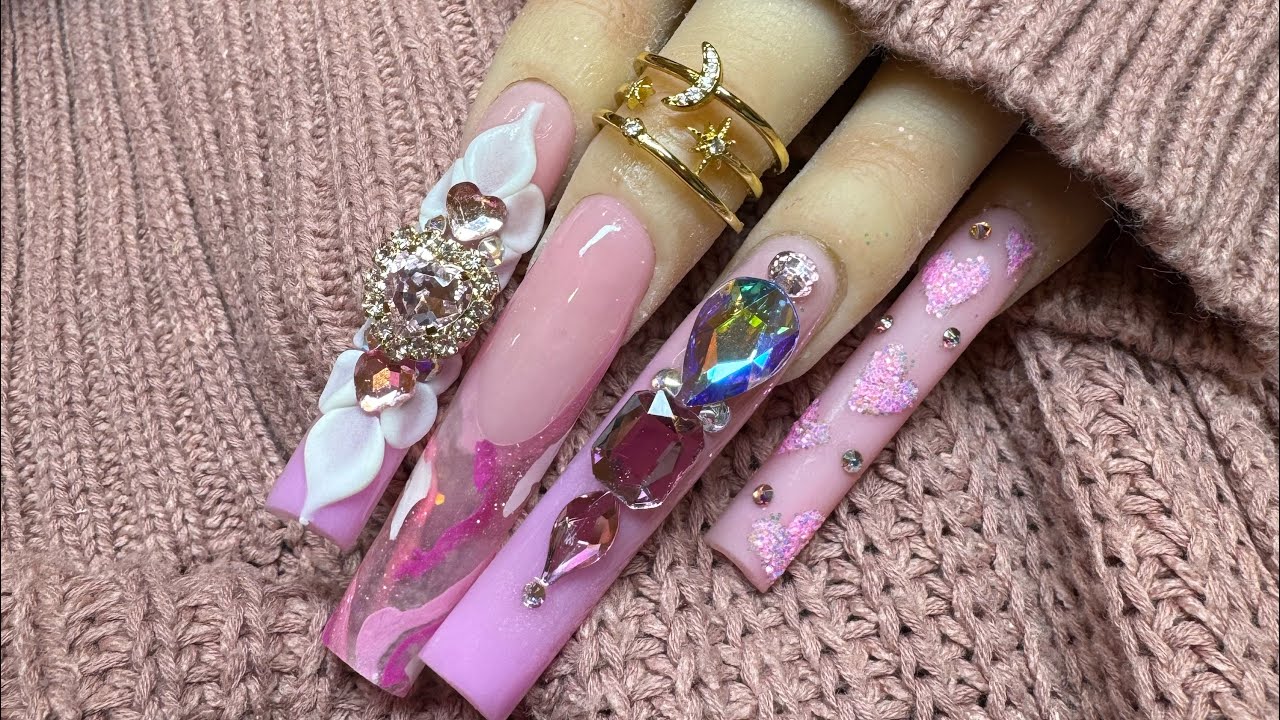 Watch me work: Valentines Day Nails | Beginner Friendly Polygel Tutorial