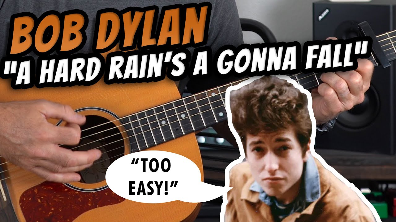 Bob Dylan A Hard Rains A Gonna Fall Guitar Lesson (GUITAR LESSONS FOR BEGINNERS!)