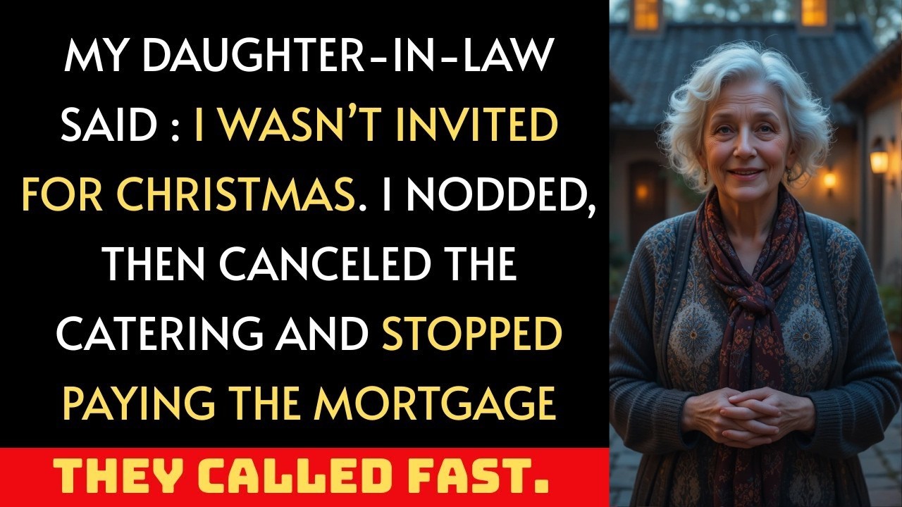 At brunch, my daughter-in-law said they decided not to invite me for Christmas, and I just nodded.