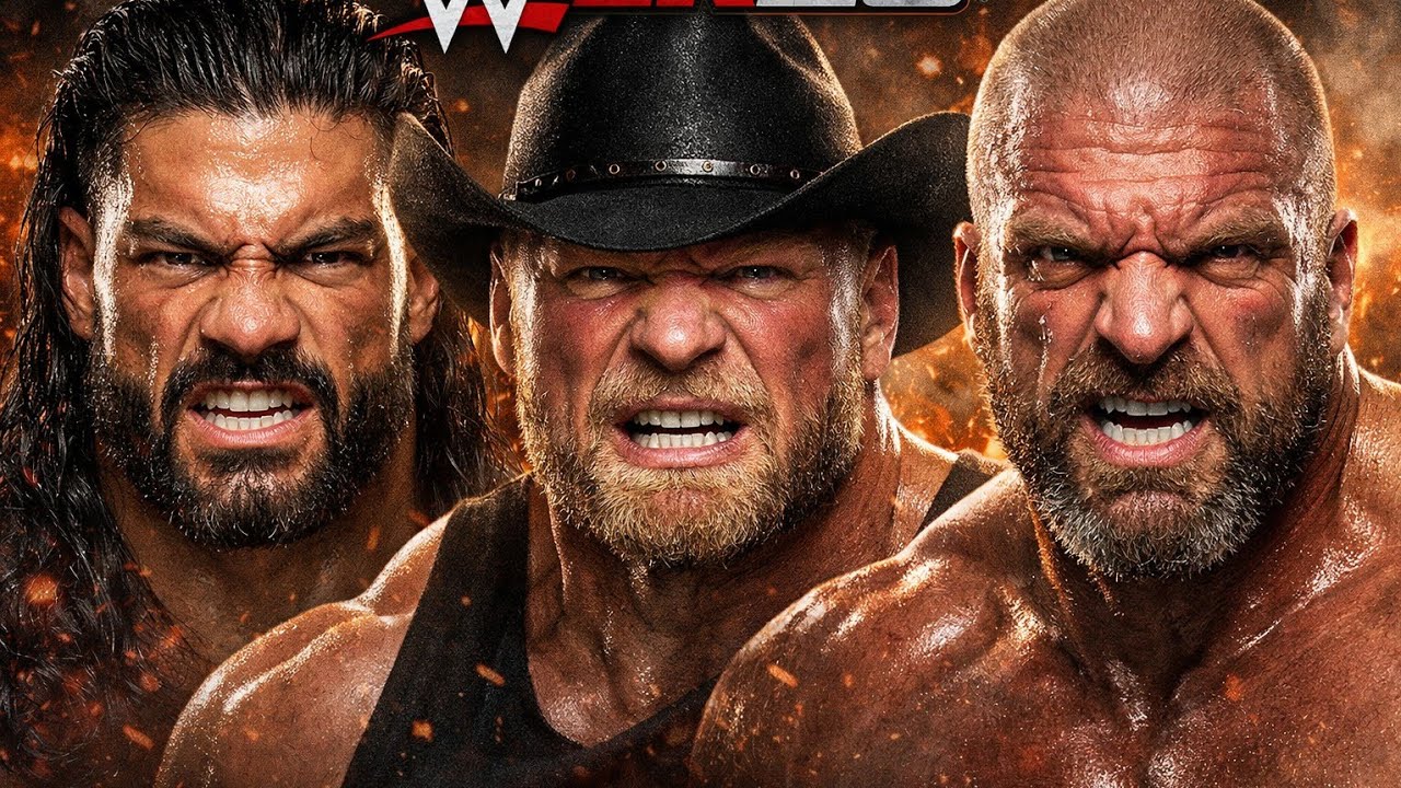 Roman Reigns vs Brock Lesnar vs Triple H – Ultimate Triple Threat Battle! 💥