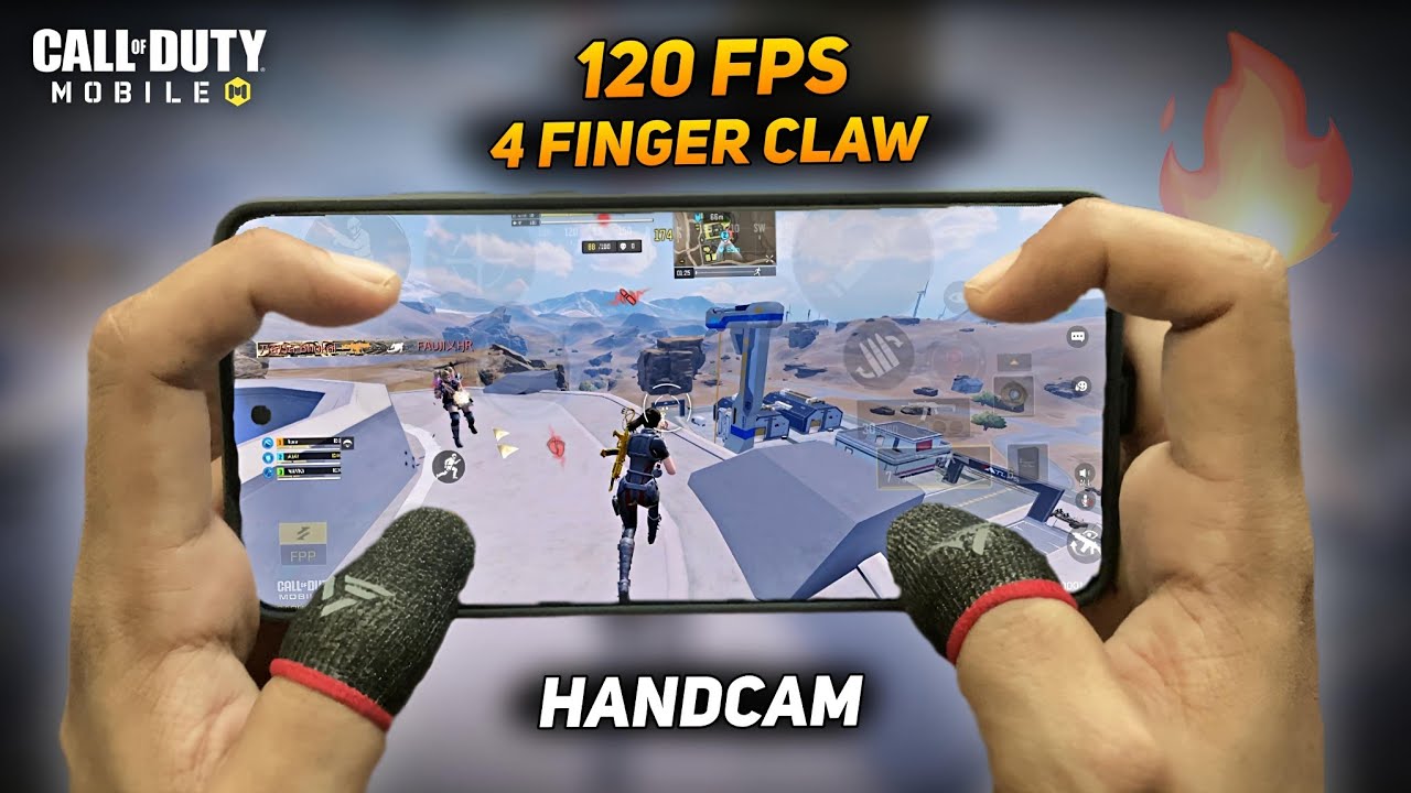 120 FPS 🔥 BEST 4 FINGER CLAW HANDCAM + INTENSE SQUAD WIPE CLIPS ON COD MOBILE BATTLE ROYALE