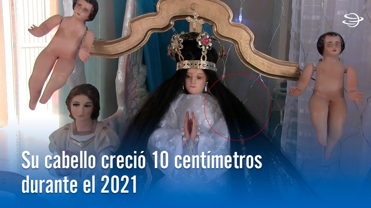 A esta imagen de la virgen le crece el cabello tras realizar el milagro de curar el cáncer
