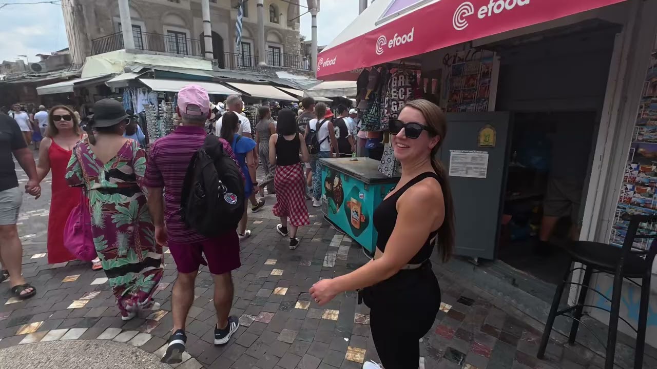 Monastiraki Square, Athens 🇬🇷 4k #walking #walkingtour #monastiraki #athens #greece