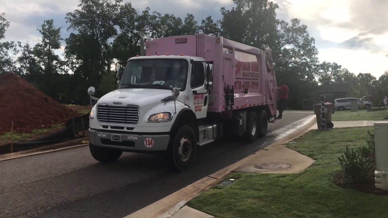 The Pink Garbage Truck! A Brand New Freightliner M2 Heil PowerTrack Rear Load Garbage Truck