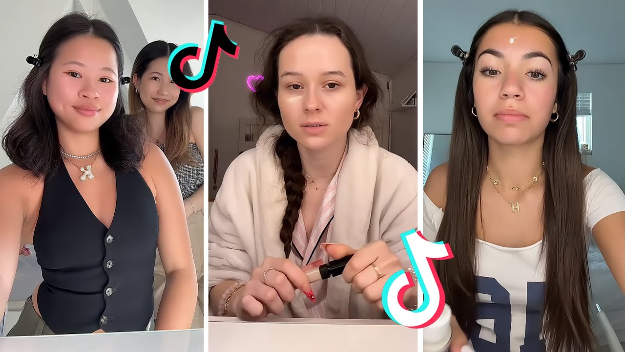 Makeup Tutorial Tiktok Compilation - GRWM  ( Get Ready With Me ) ❤️(Skincare, Makeup, Outfits) 1033🥰
