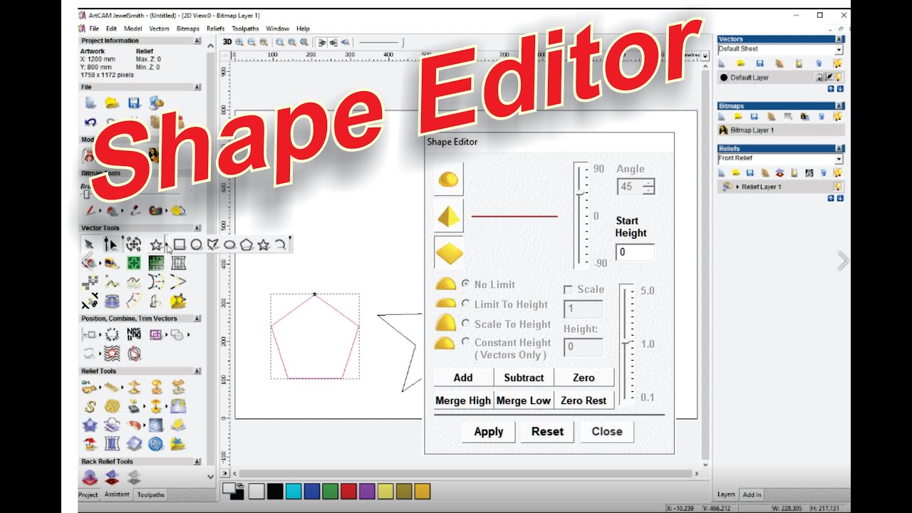 EP-23: Shape Editor in ArtCAM 9.1