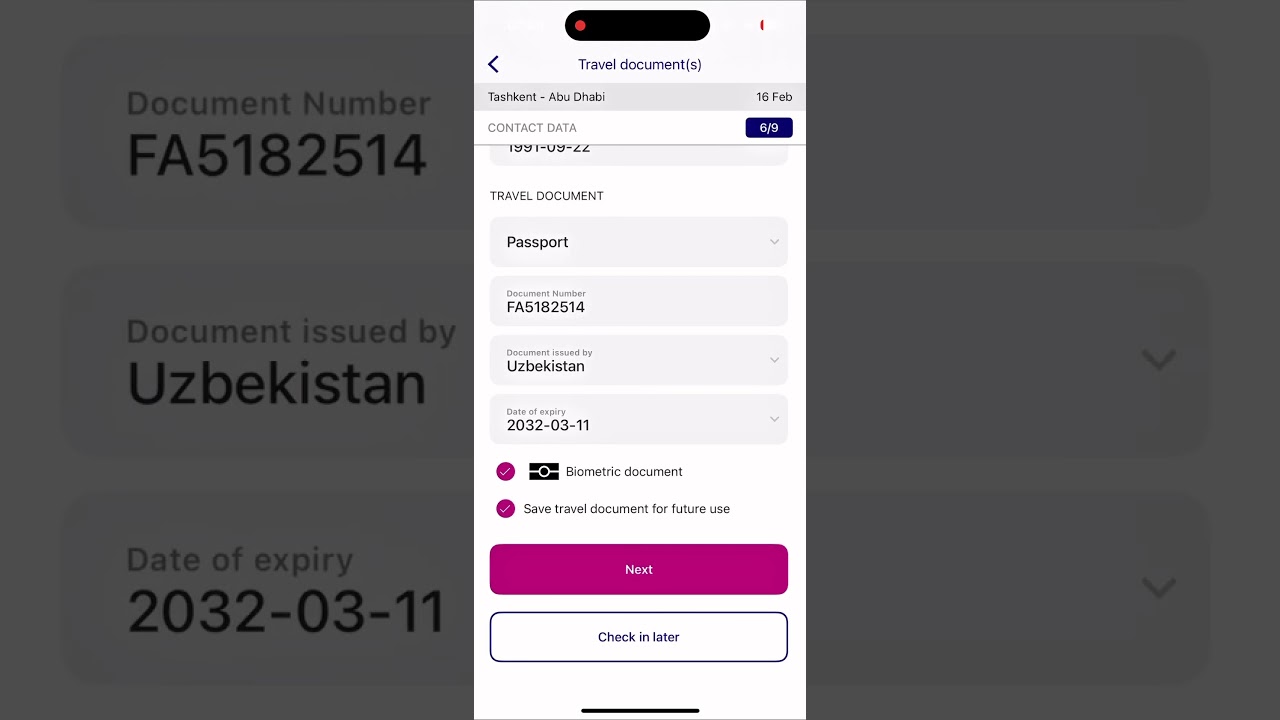 Wizz Air dan CHECK IN qilish