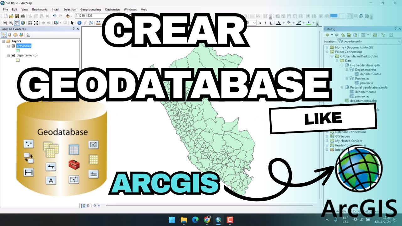 Crear un GEODATABASE (GDB) en arcgis 10.8 paso a paso en 5 minutos