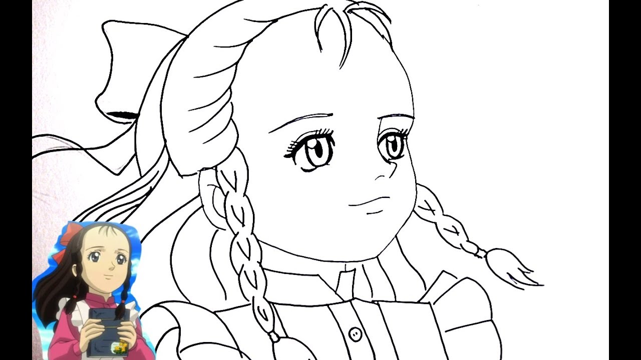 رسم ايميلي -فتاة الرياح (風の少女エミリー) خطوة بخطوة بالرصاص والتخطيط الجزء الاول Part1