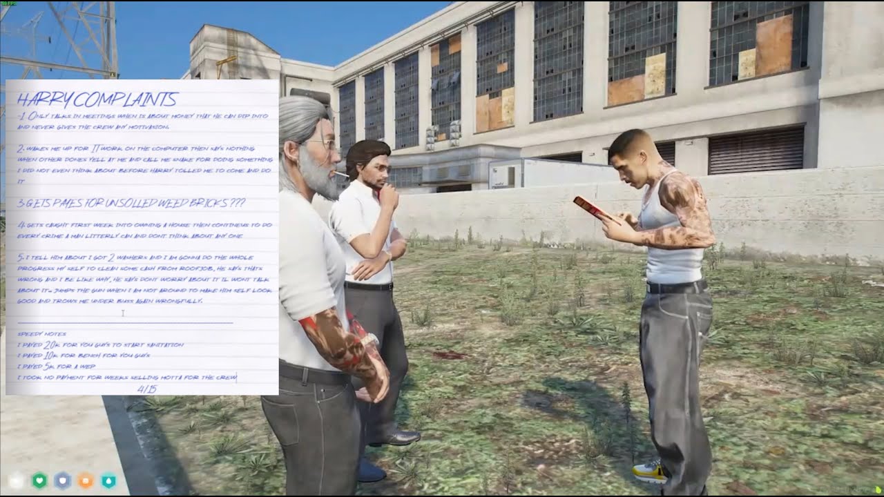 Speedy lists the 5 issues he has with Harry - NoPixel 4.0