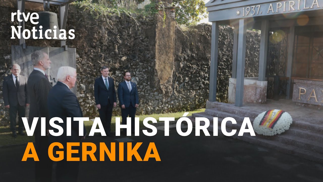 El PRESIDENTE ALEMAN visita GERNIKA para HONRAR a las V&Iacute;CTIMAS del BOMBARDEO NAZI de 1937 | RTVE