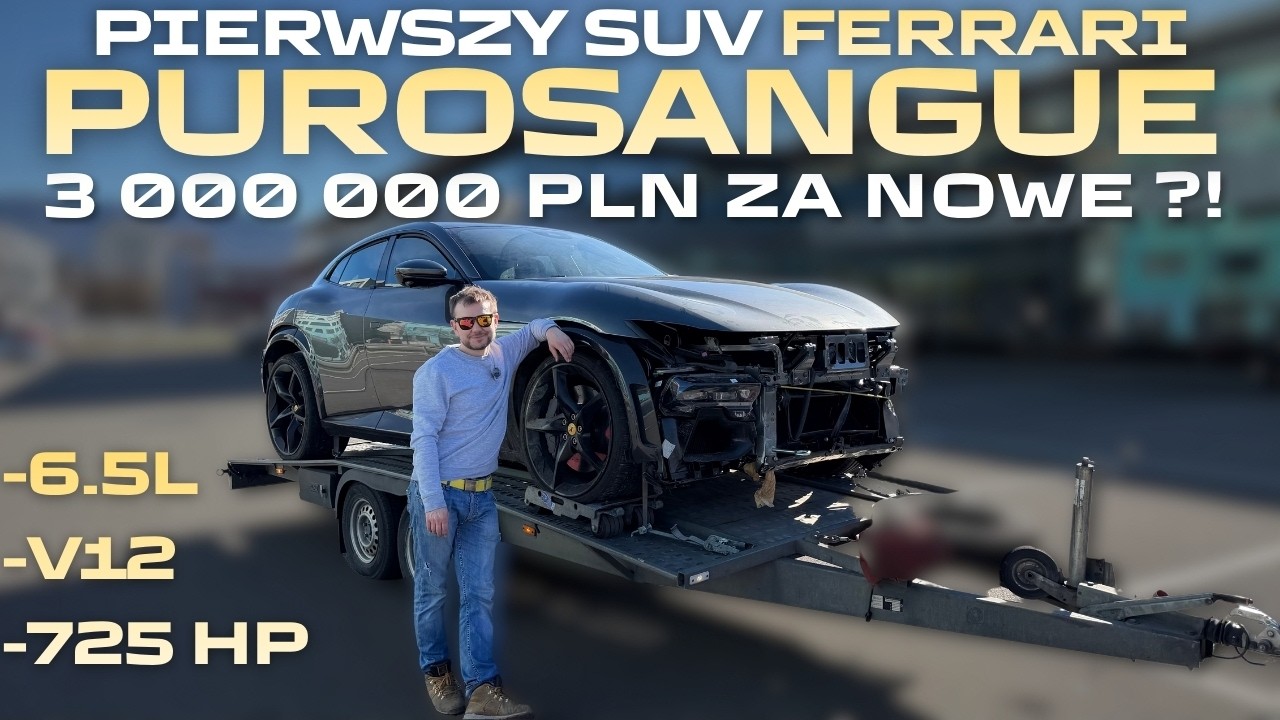 Ferrari Purosangue &ndash; pierwszy SUV Ferrari | V12 725 KM | egzemplarz ze Szwajcarii po wypadku