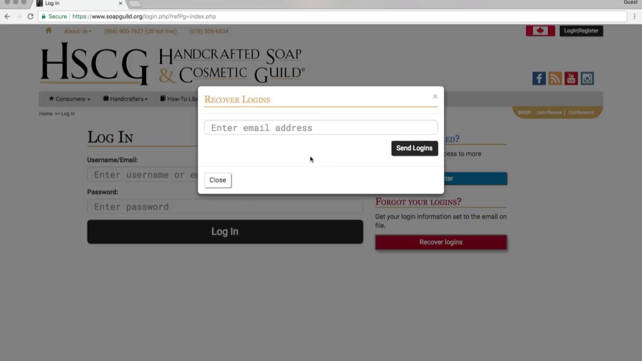 HSCG How-To: Logging in to Soapguild.org