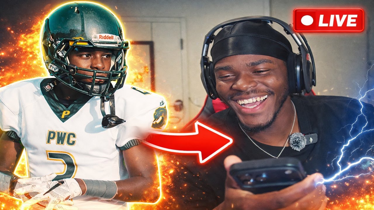 Reacting to My FIRST Football Video FULL STREAM!!!