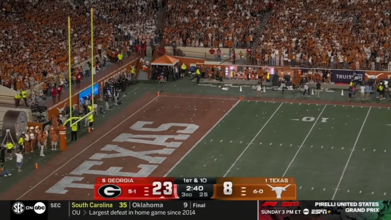 Texas fans throw trash on field and bully refs into overturning PI call vs Georgia