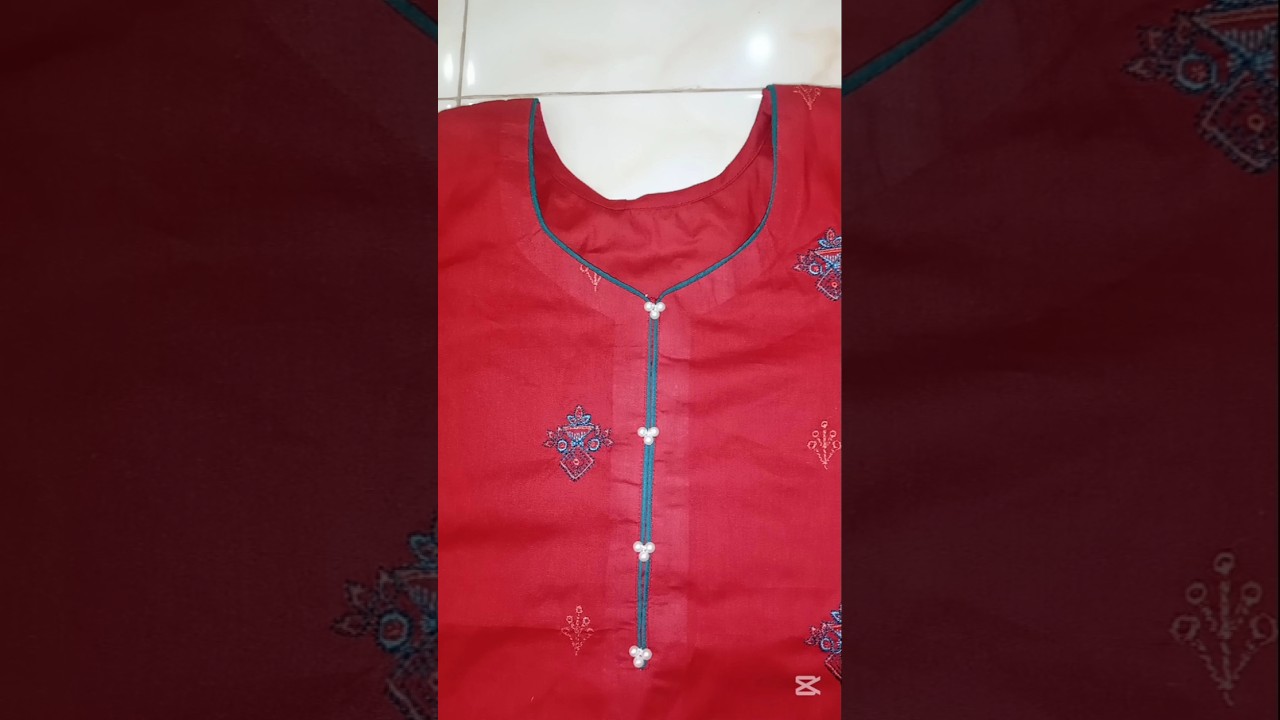 simple piping wala gala cutting & stitching / neck design with pulse / hina kashif