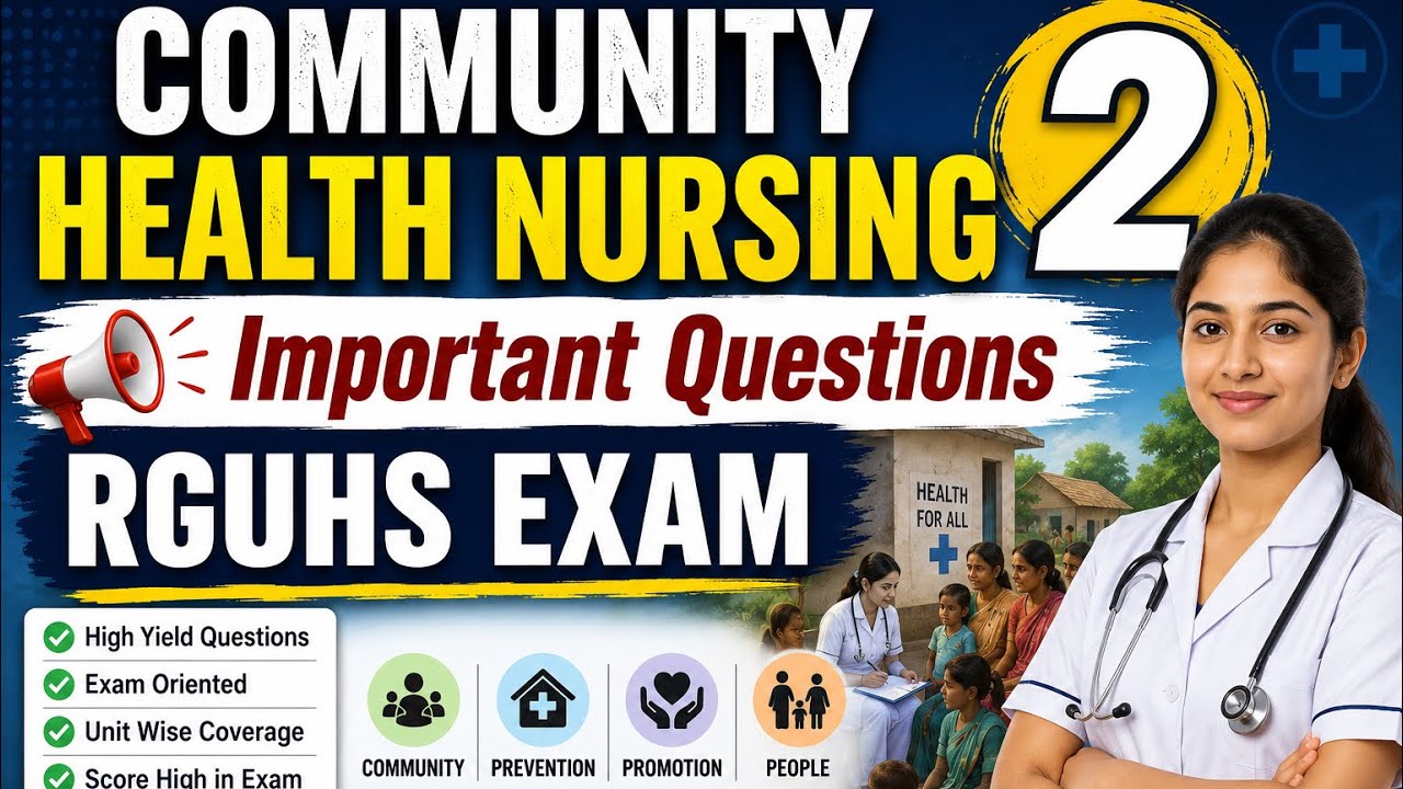 Community Health Nursing 2 IMPORTANT QUESTIONS #4thyearbscnursing #communityhealthnursing