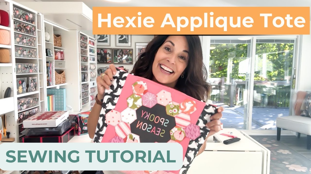 Hexagon Applique Tote Bag