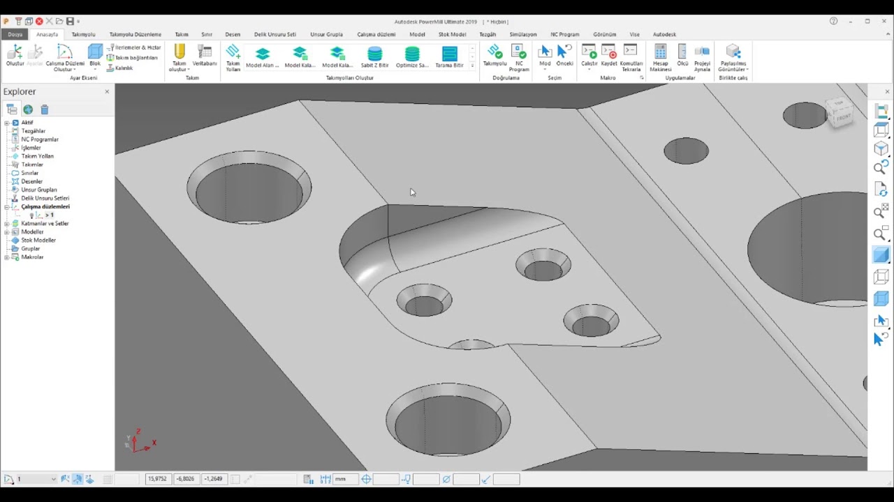 01 OguSoft PowerMill2019 Model Pozisyonlama