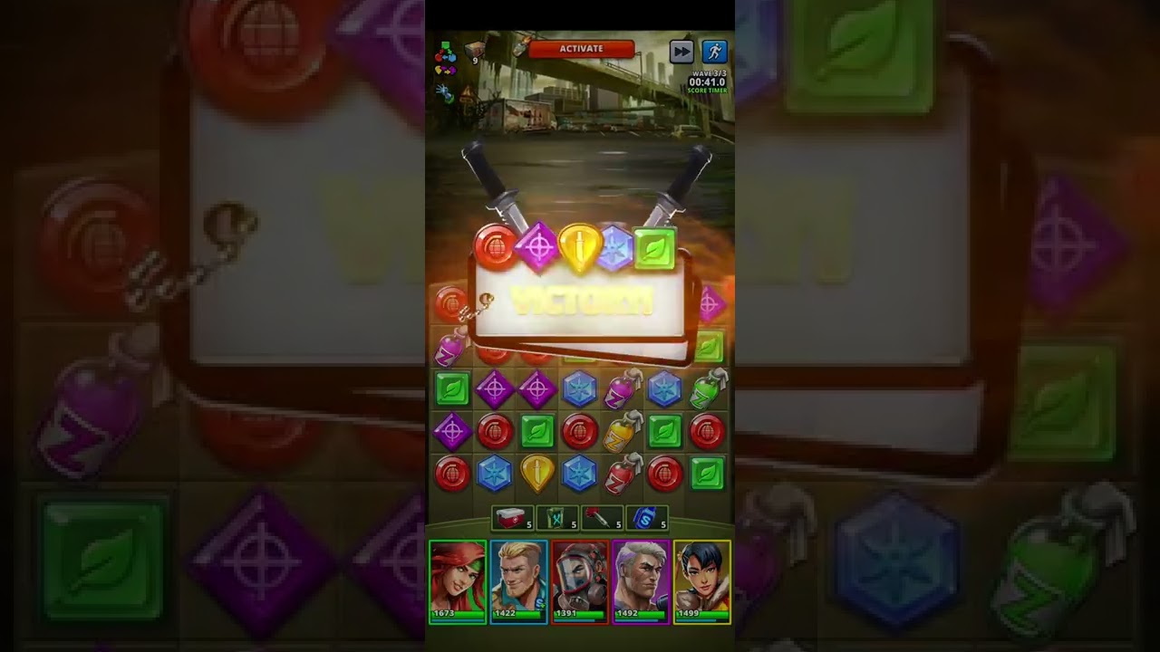 Puzzle combat, Zombie outbreak! First 10 levels!
