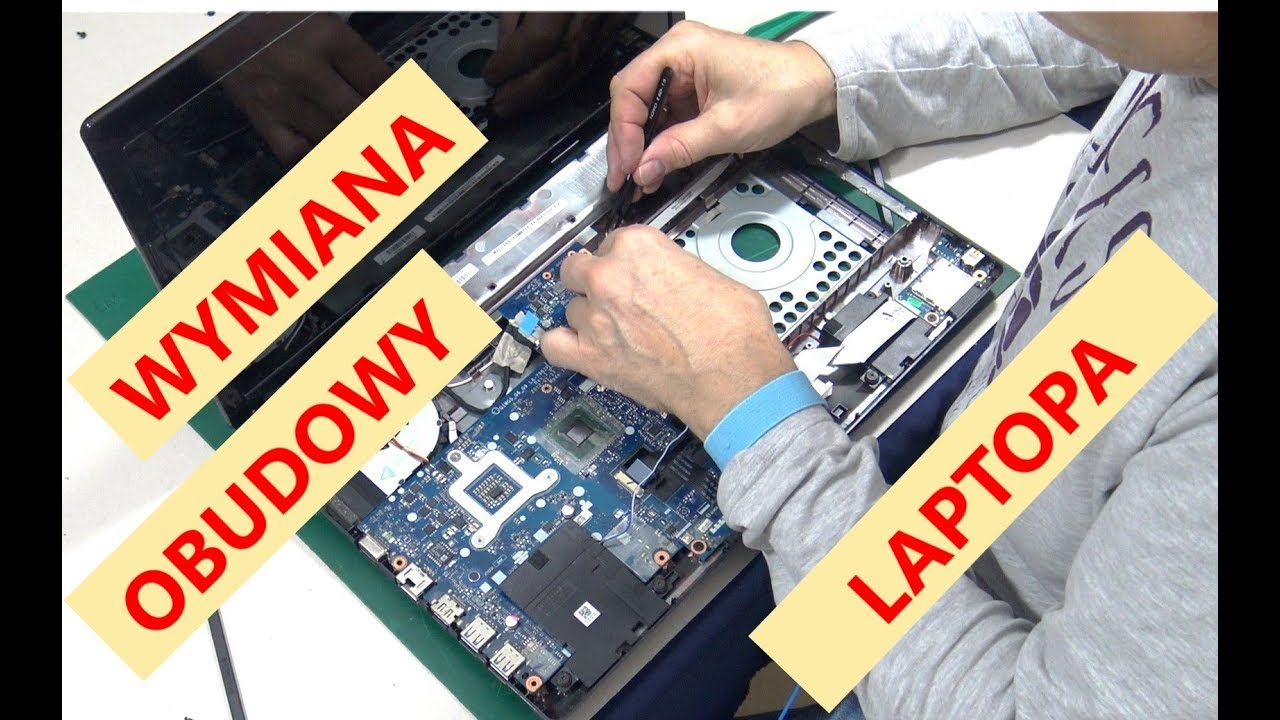 Wymiana uszkodzonej pękniętej obudowy laptopa Lenovo G580
