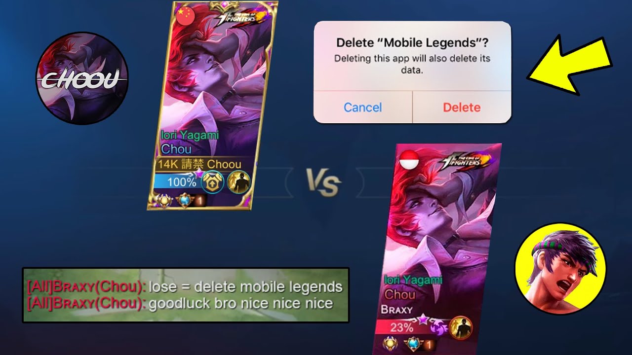 Chou vs Chou | @choou_ml  vs @elderswisdommedia  - LOSE = DELETE MOBILE LEGENDS