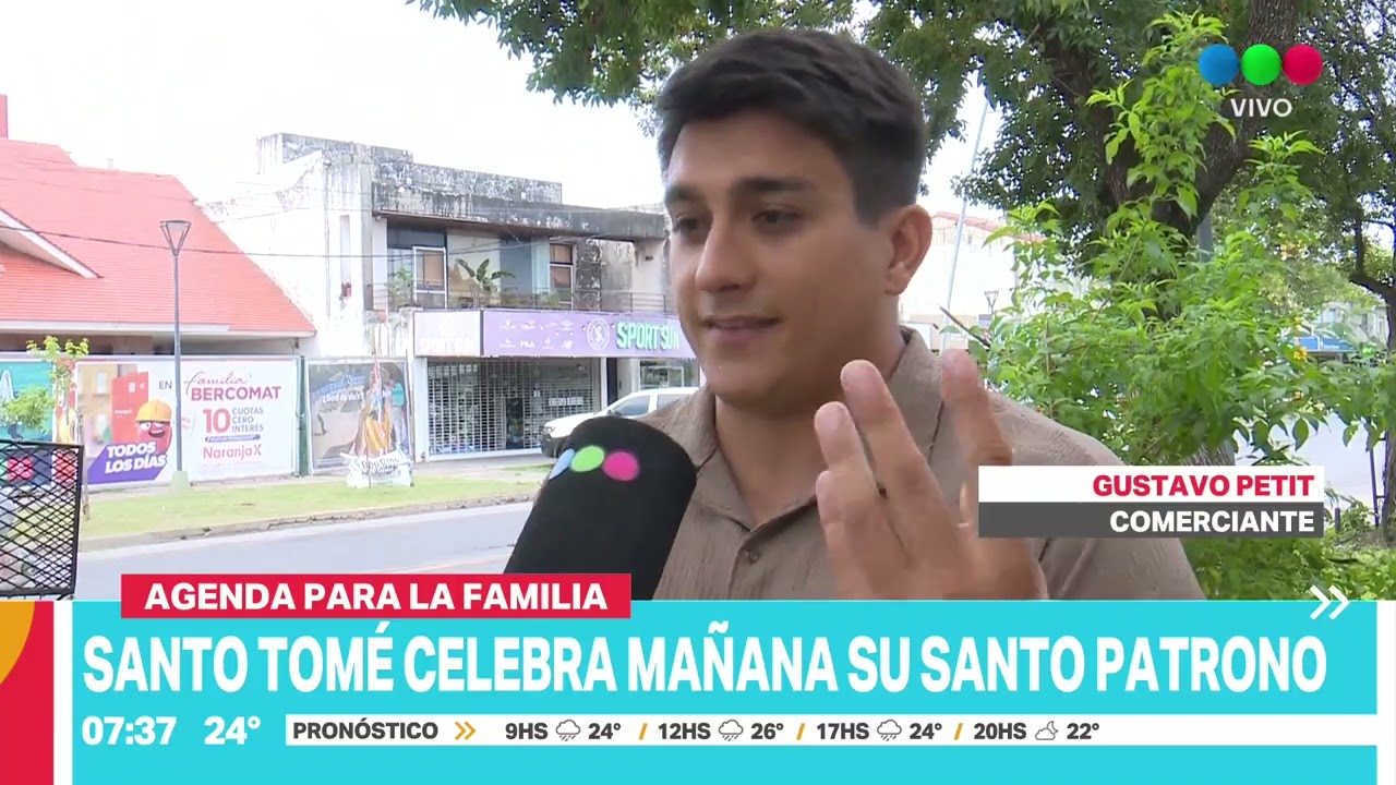 Santo Tomé celebra su santo patrono en el corredor comercial de la Avenida 7 de marzo