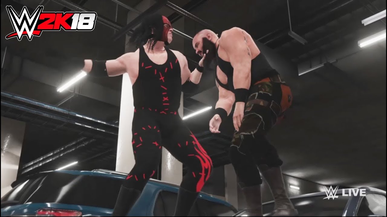 WWE-2K18-Кейн против Брона Строумана- закулисный матч-драка--RAW 2017