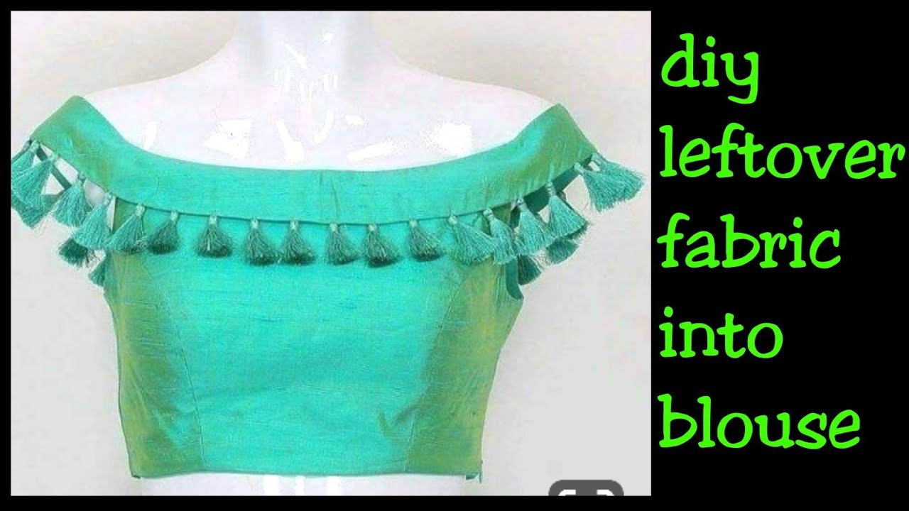 DIY : How to Make डिजाइनर ब्लाउज  (diy blouse out of waste fabric)