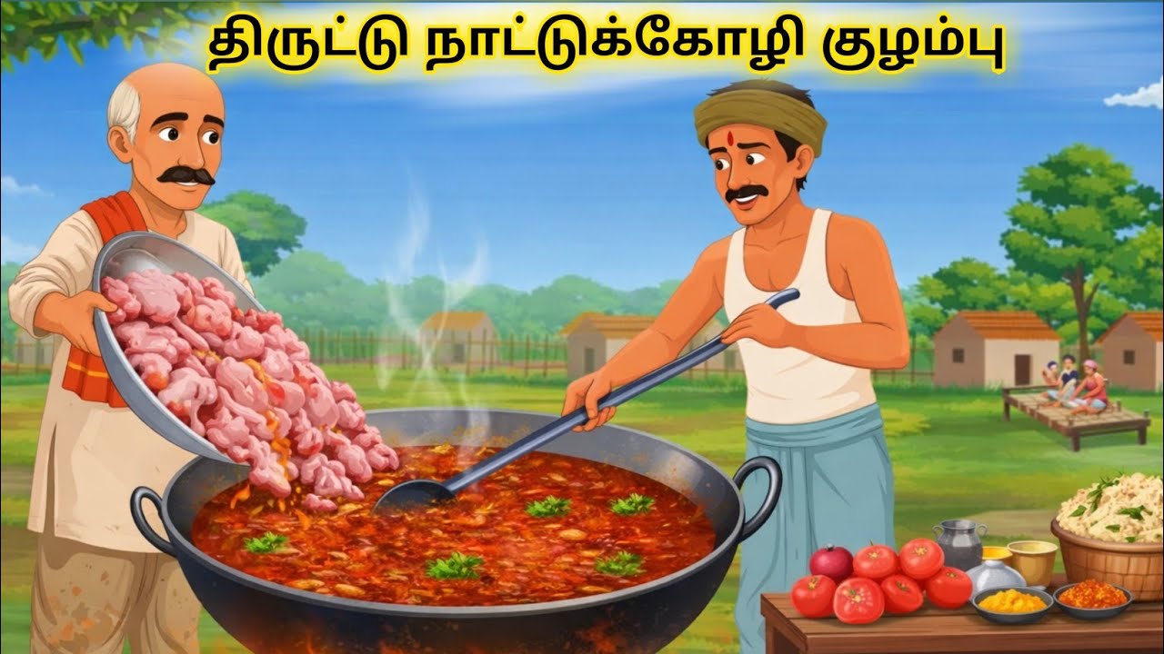 திருட்டு நாட்டுக்கோழி குழம்பு ¦¦ கஞ்சன் பெருமாள் ||Tamil Cartoon Story