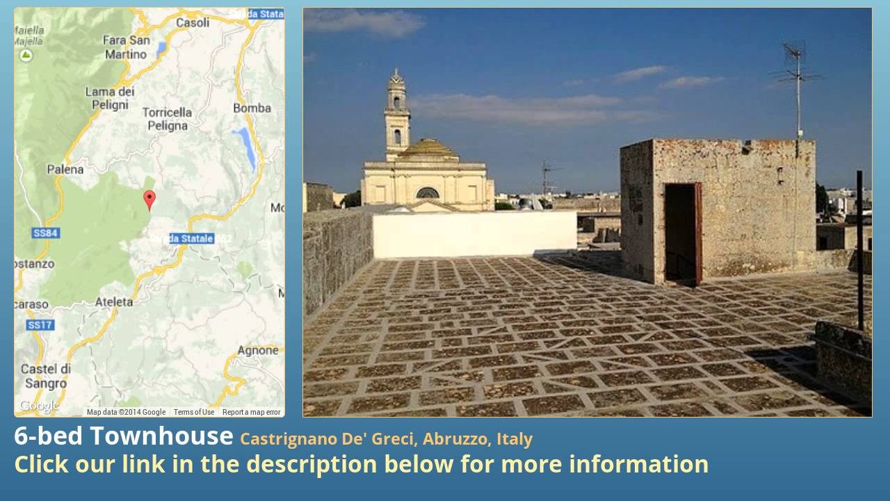 6-bed Townhouse for Sale in Castrignano De' Greci, Abruzzo, Italy on italianlife.today
