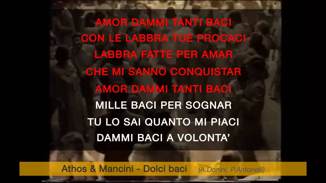 Athos Donini - Dolci baci (karaoke+lyrics) | GALLETTI BOSTON