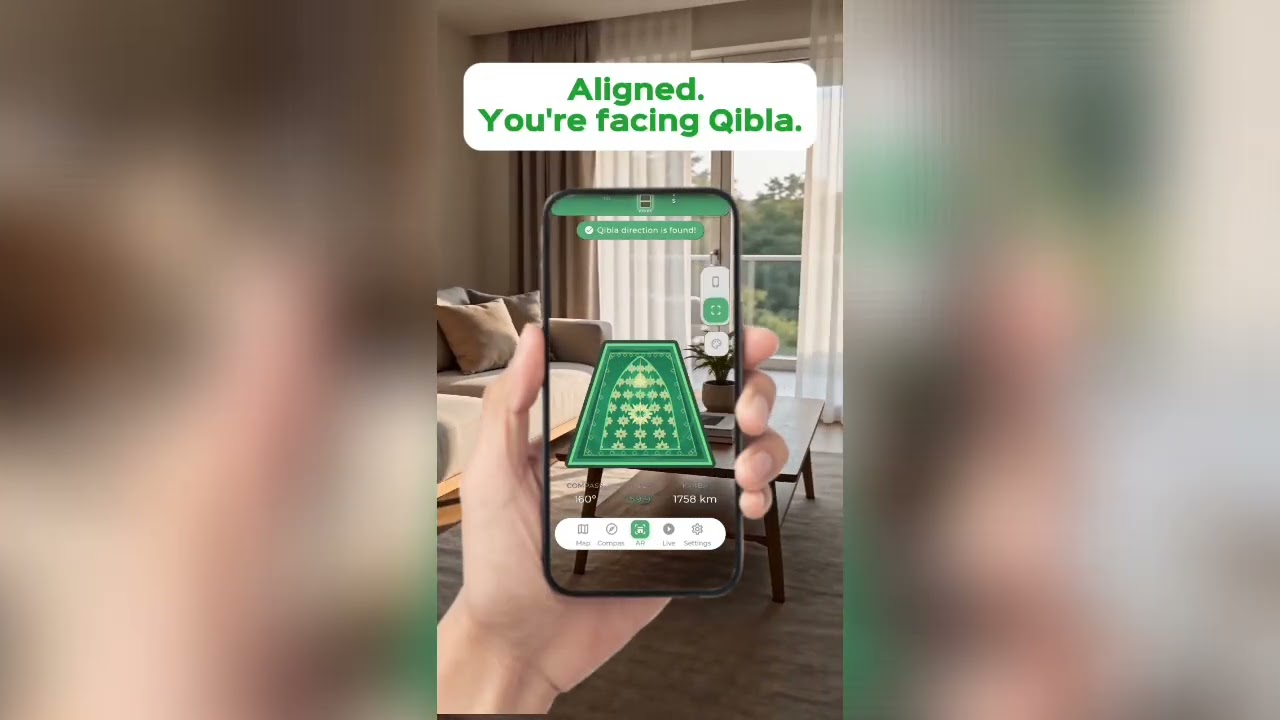 Qibla Finder & Compass &mdash; Find Qibla Direction Anywhere with AR Mode