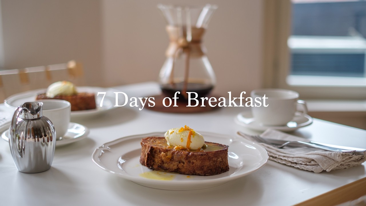 7 days of breakfast & coffee ☕ I  Slow, Cozy Mornings at Home