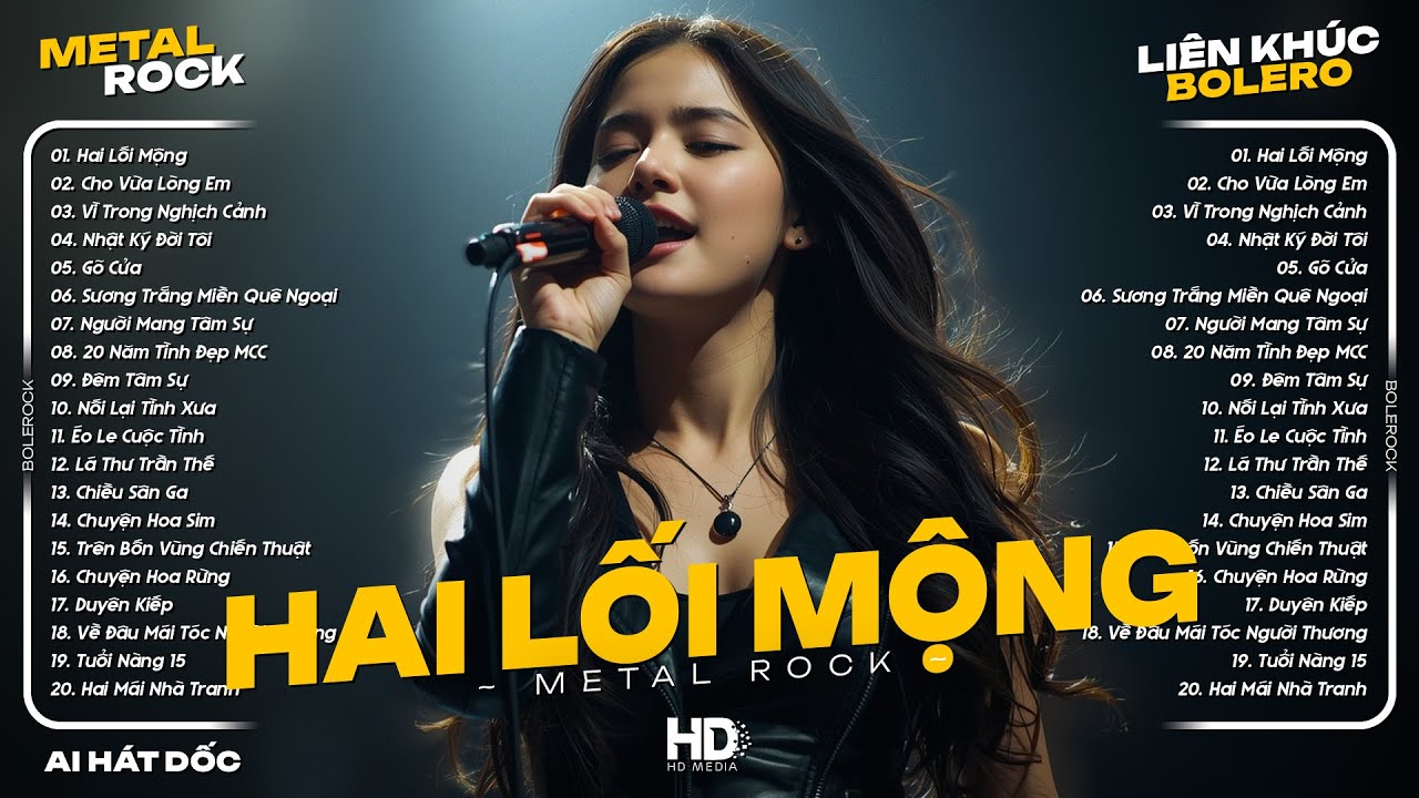 Liên Khúc Metal Rock Bolero - Hai Lối Mộng ♫ Nhạc Bolero Rock Nghe Trên Xe Cực Cuốn | AI Hát Dốc