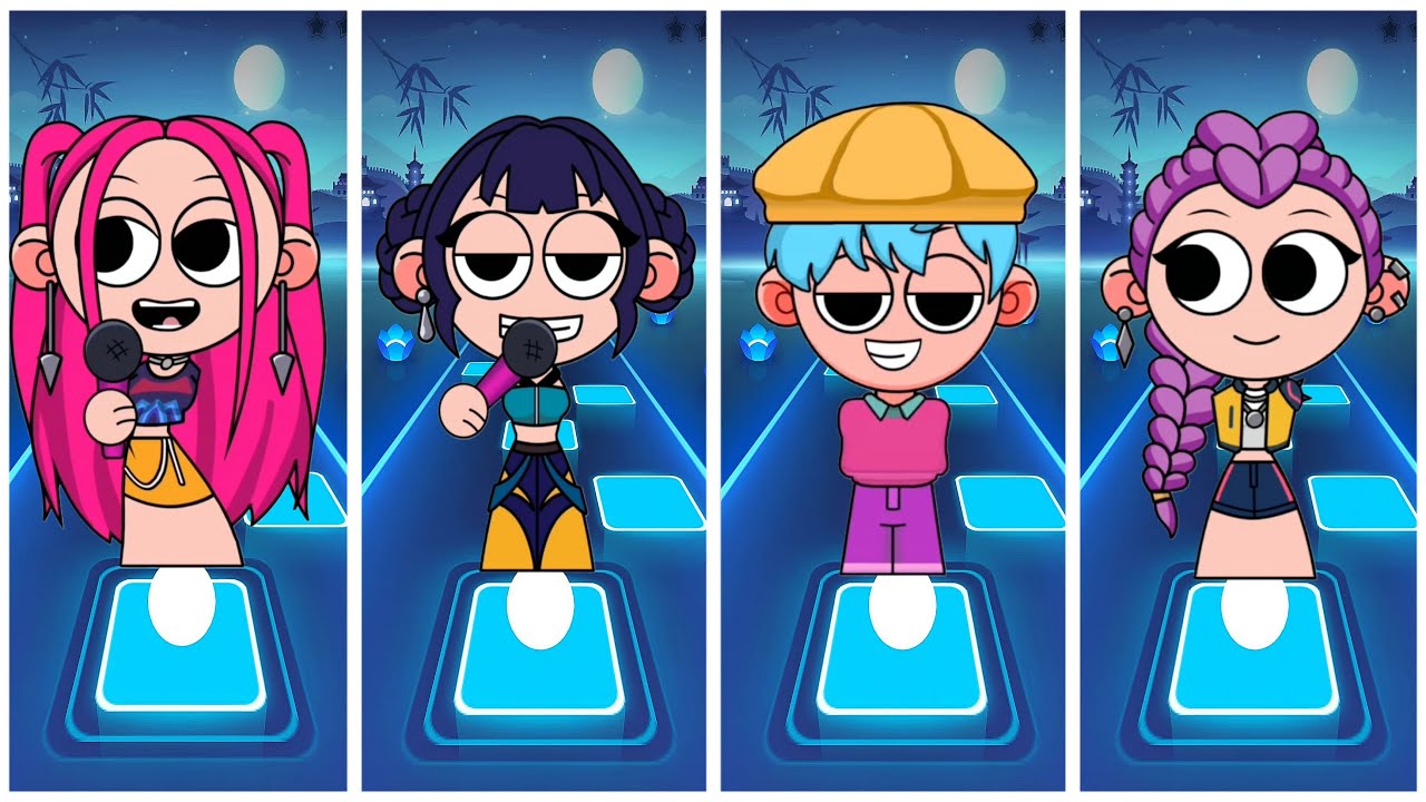 Kpop Demon Hunters 🆚 SAJA Boys 🎮 Tiles Hop EDM RUSH