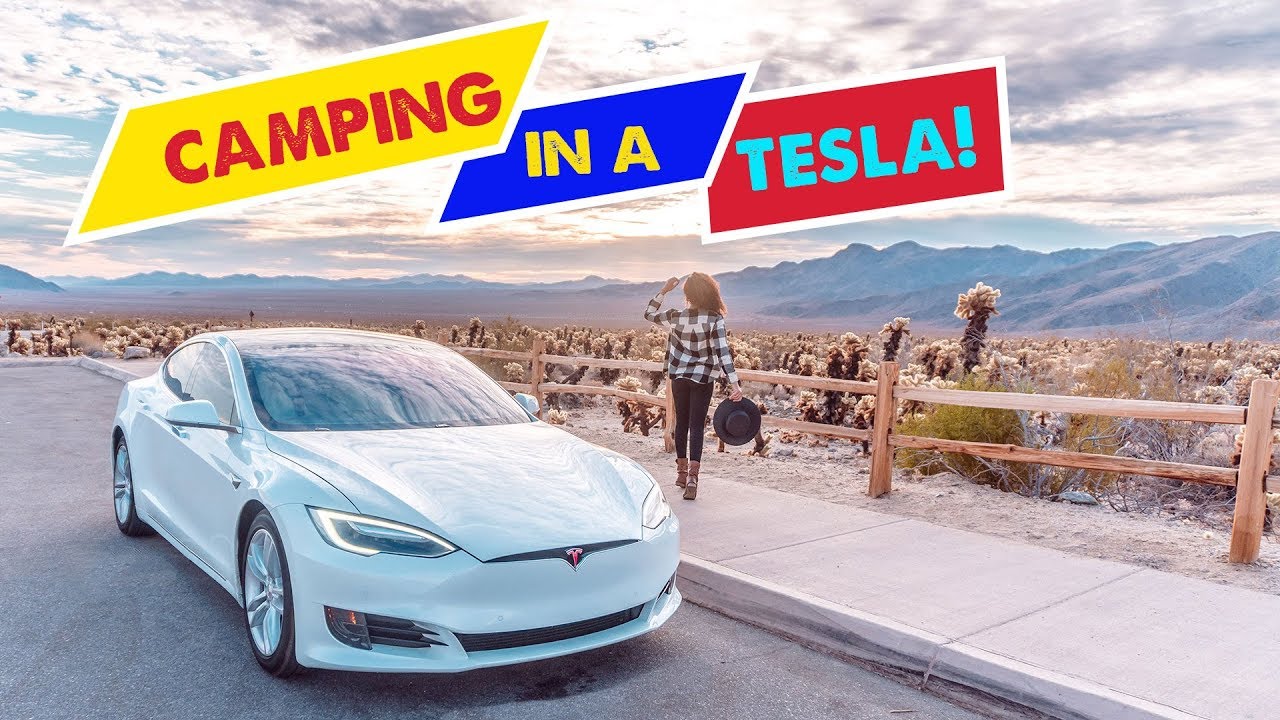 TESLA MODEL S ROAD TRIP: 5000 Miles (PART 2) | Camper Mode at Joshua Tree National Park