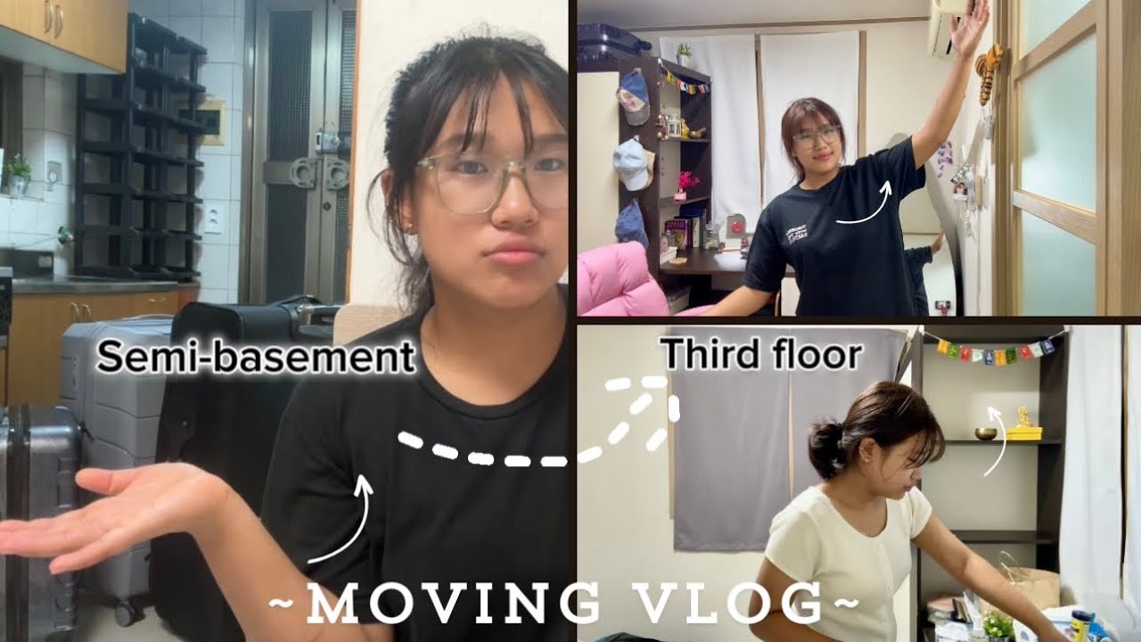 LIVING ALONE IN KOREA AT 20✨| MOVING FROM BASEMENT TO THIRD FLOOR |