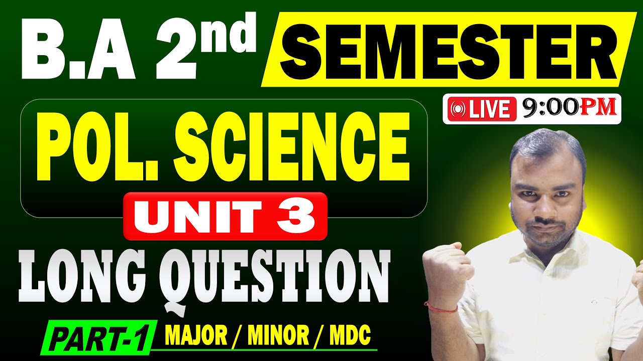 BA 2nd Semester Political Science Important Question 2025 for LNMU,BRABU,TMBU