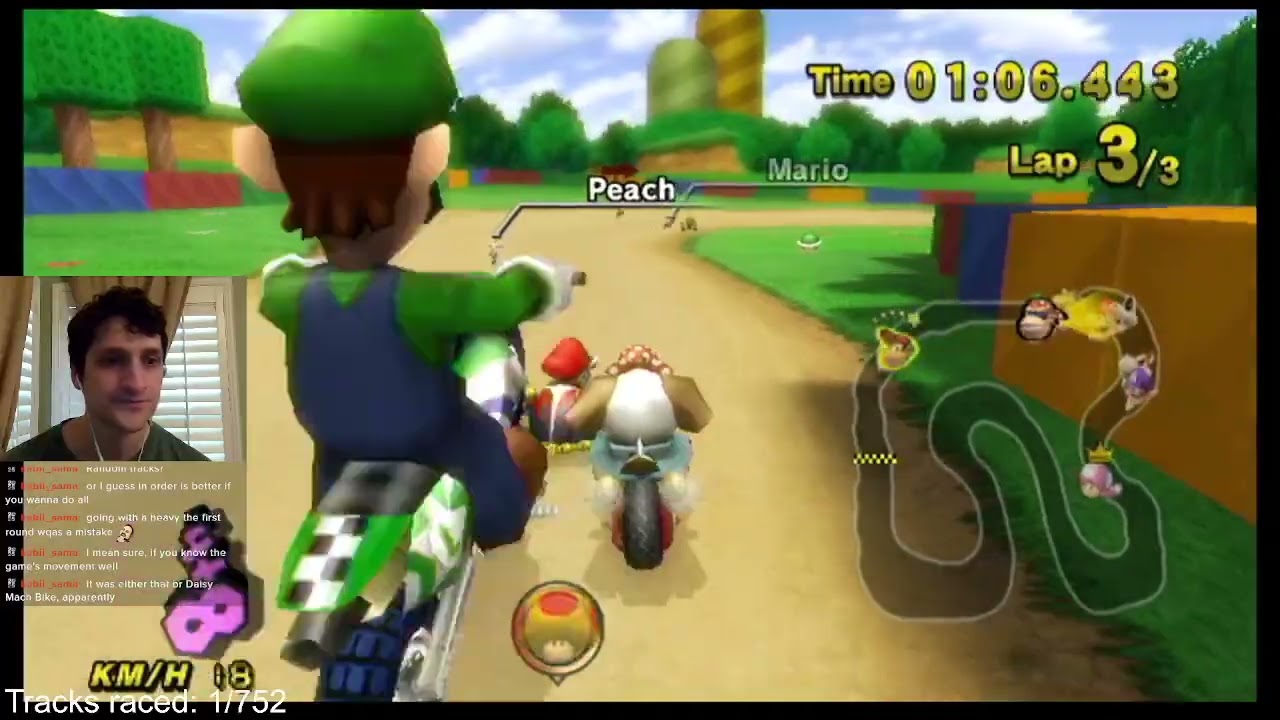 Playing all 752 TRACKS in Mario Kart Wii Deluxe!!! (Day 1) 🗿
