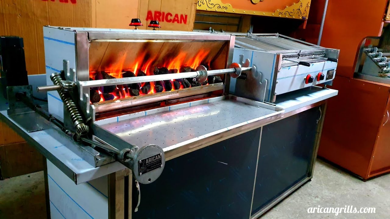 The introduction of Automatic Horizontal Kebab Machine Gas Grill ماكينة كباب الشاورما الأفقية بالغاز